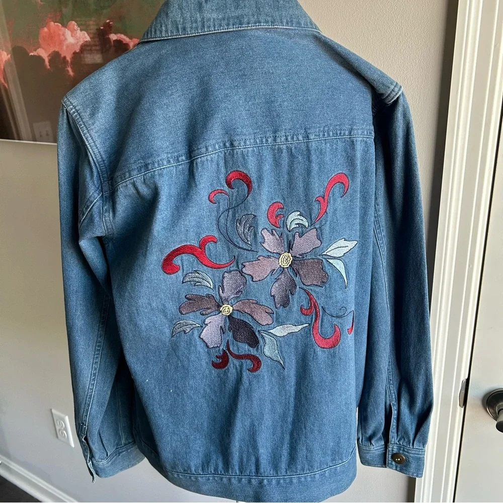 Vintage Breckenridge Embroidered Denim Shirt M/L Americana Western Y2K - Picture 7 of 10